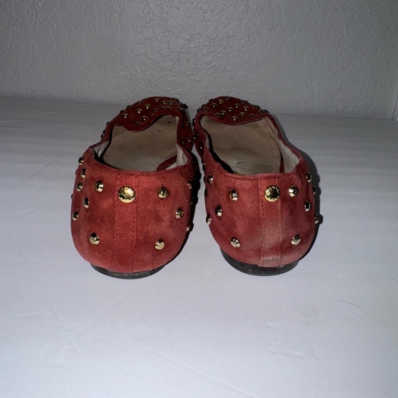 Michael Kors Ailee Studded Suede Pointed Toe Flats Cinnabar - Picture 8 of 12